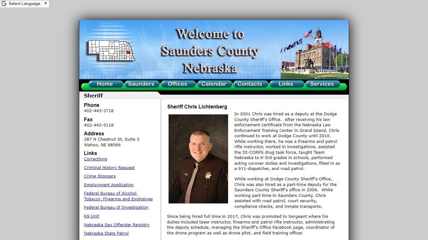 Saunders County Sheriff - Nebraska